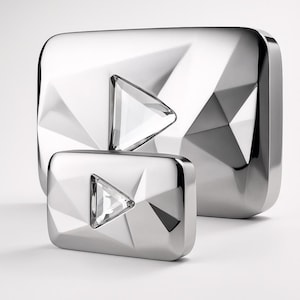 Half Size YouTube Diamond Play Button - Highest Quality Reproduction