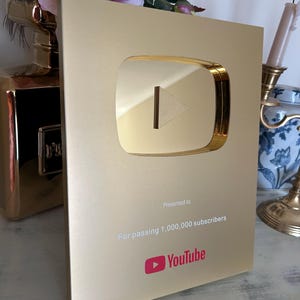 Youtube Silver / Gold Play Button - Highest Quality Reproduction - Etsy