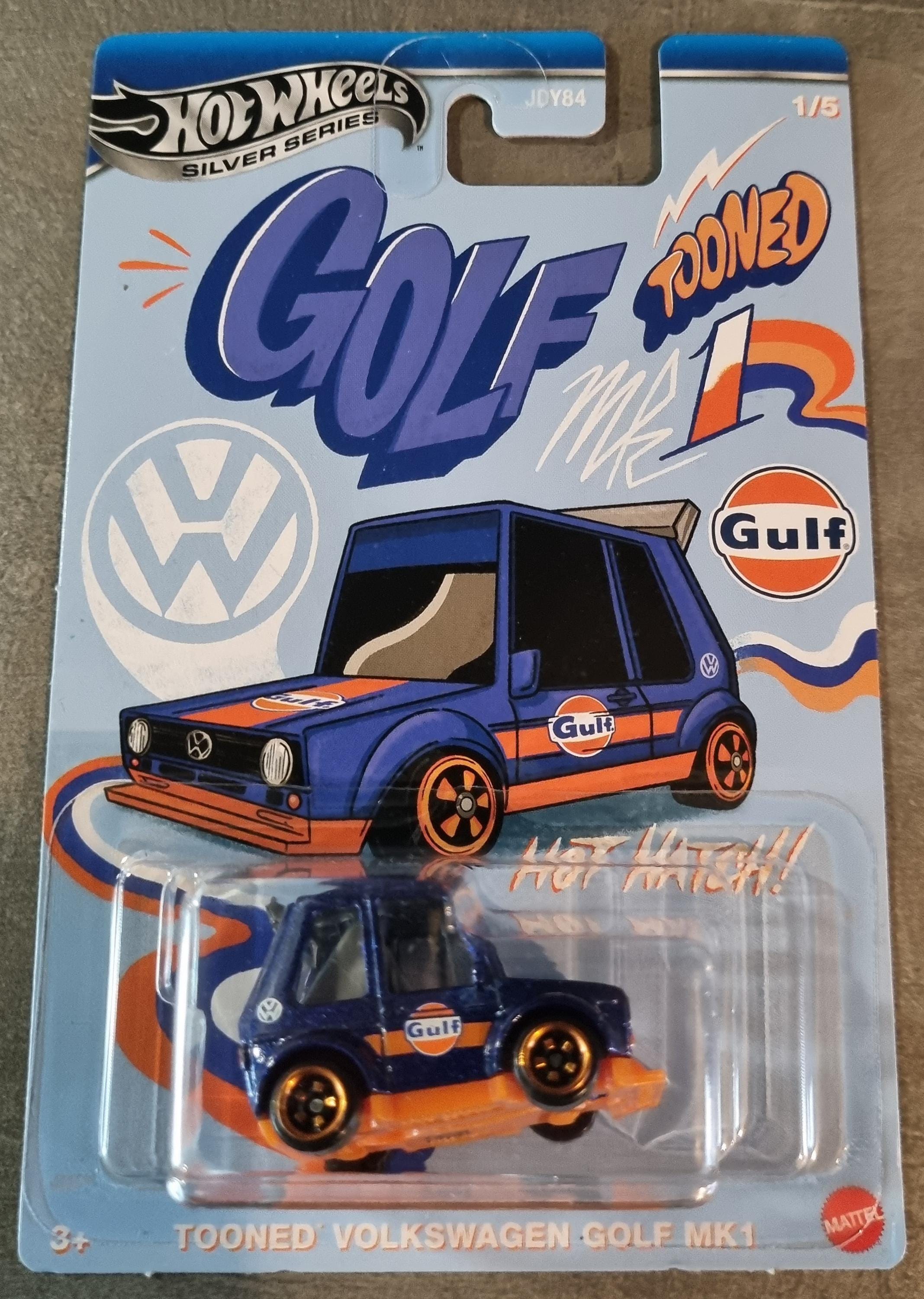 Hot Wheels Tooned Volkswagen Golf MK1 Silver Series GULF 1:64