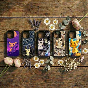 Lonely Ghost Phone Case Ragdoll Monster Cover for iPhone 17 16 15 Samsung S25 Ultra Creepy Cute Scribble Face Disguise Doll Spooky Mimikyu