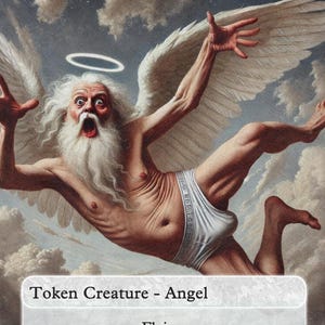 Ficha de ángel de Magic the Gathering