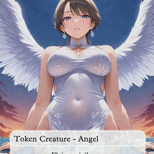 Vigilancia de la ficha de ángel de Magic the Gathering