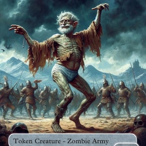 Magic the Gathering Zombie Armee Token