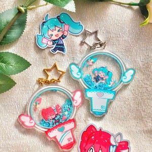Miku • Teto • Lightstick Glitter Shaker Charms + Stickers