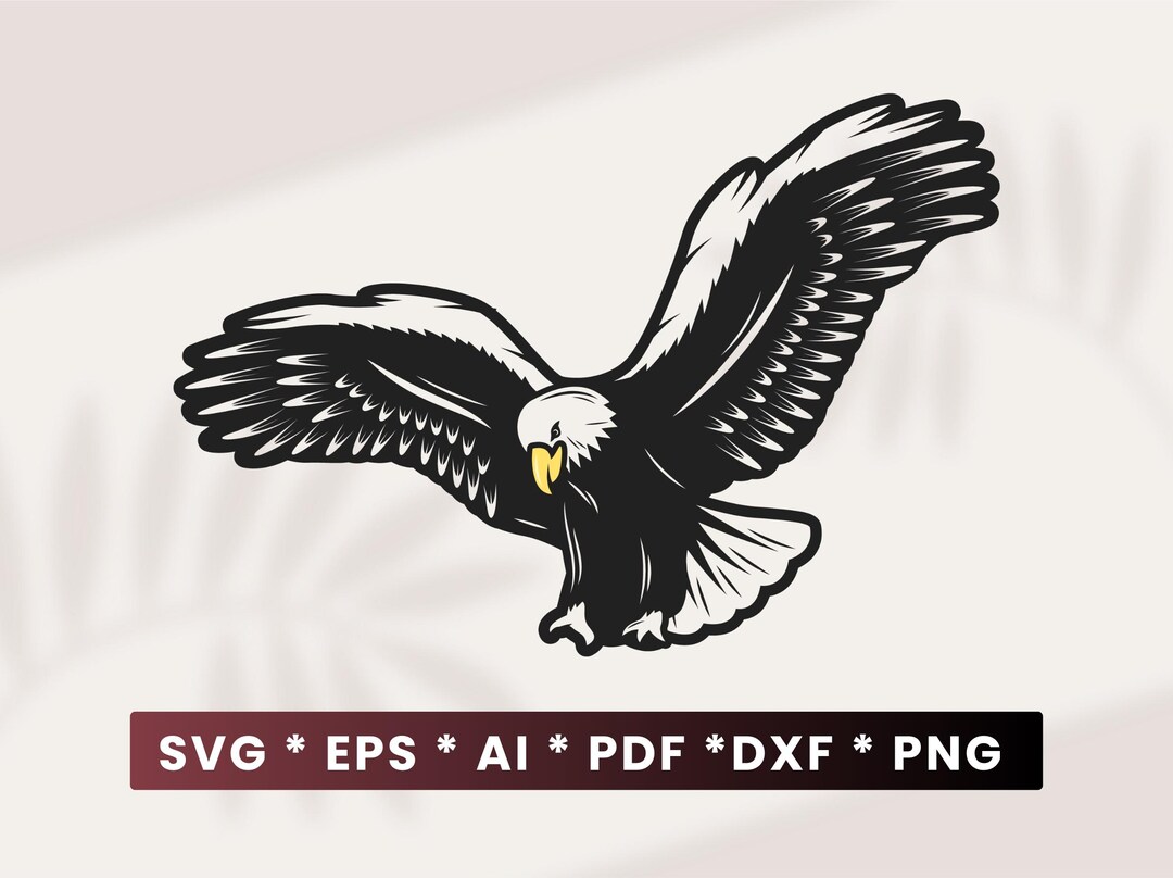 Flying Eagle SVG, American Eagle Clipart, Eagle Vector, Bald Eagle Svg ...