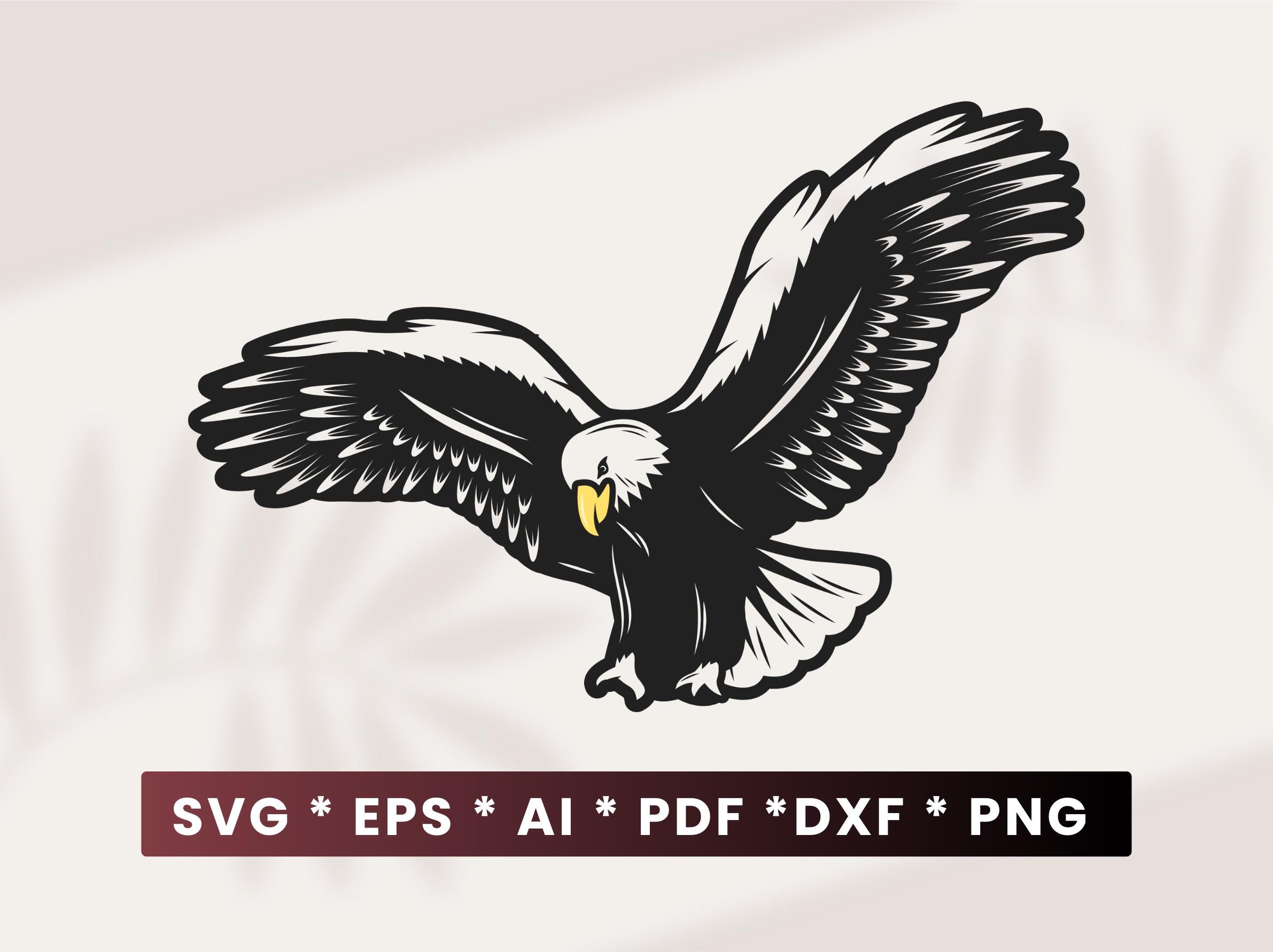 Flying Eagle SVG, American Eagle Clipart, Eagle Vector, Bald Eagle Svg ...
