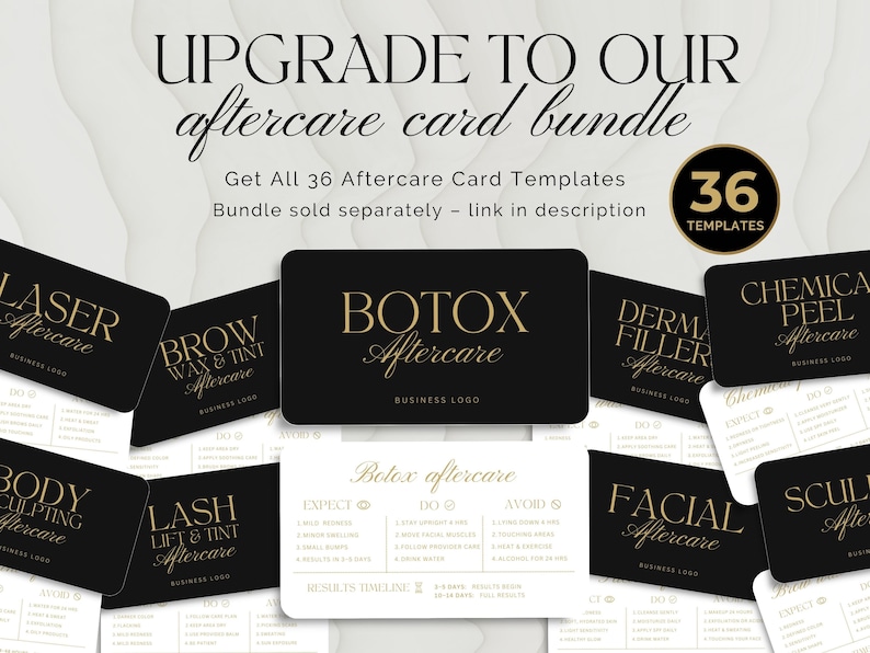 Sculptra Aftercare Card: Editable Post Injection Care Instructions ...