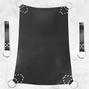 Premium Leather Sling | VIP Bondage Hammock |  Sex Swing with Stirrups for Adults