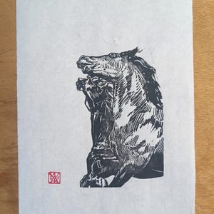 Horse Linocut