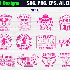 35 Western SVG Bundle, Cowgirl Quotes svg, Cowgirl Boots Svg, Cowgirl Svg, Country girl Svg, Southern Girl Svg, Western Svg, Cowgirl Hat svg