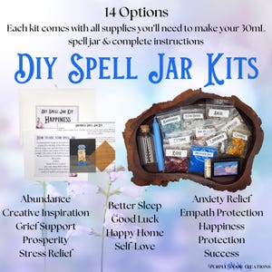 DIY Spell Jar Kit - 30mL jar w/ all supplies you&#39;ll need - Beginners & Experienced