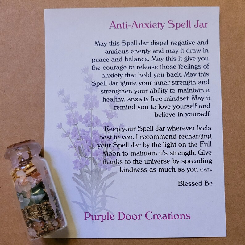 Anti-anxiety Spell Jar - Etsy
