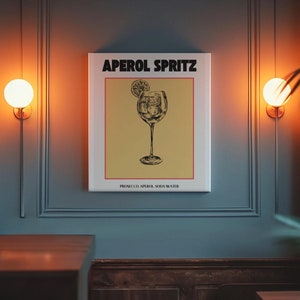 Digital Download Aperol Spritz Print Poster or Bar Card