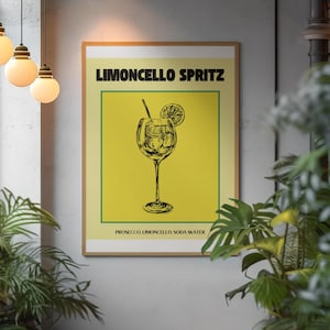 Download digitale Limoncello Spritz Stampa Poster o Carta da Bar