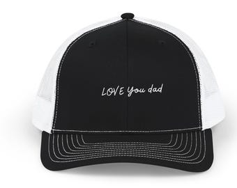 Embroidered Handwriting Trucker Cap – Personalized Dad Hat, Father's Day Gift