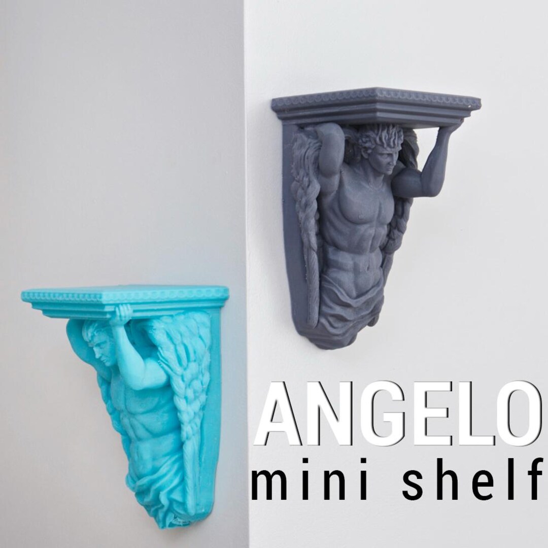 Angelo Mini Shelf – 3D Printed Modern Wall Shelf for Crystals & Candles ...