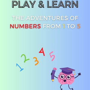 Schede educative numeri 1-5 e colori | Stampabile PDF (testo in inglese, intuitivo per tutti)  |  Educational printable for toddlers