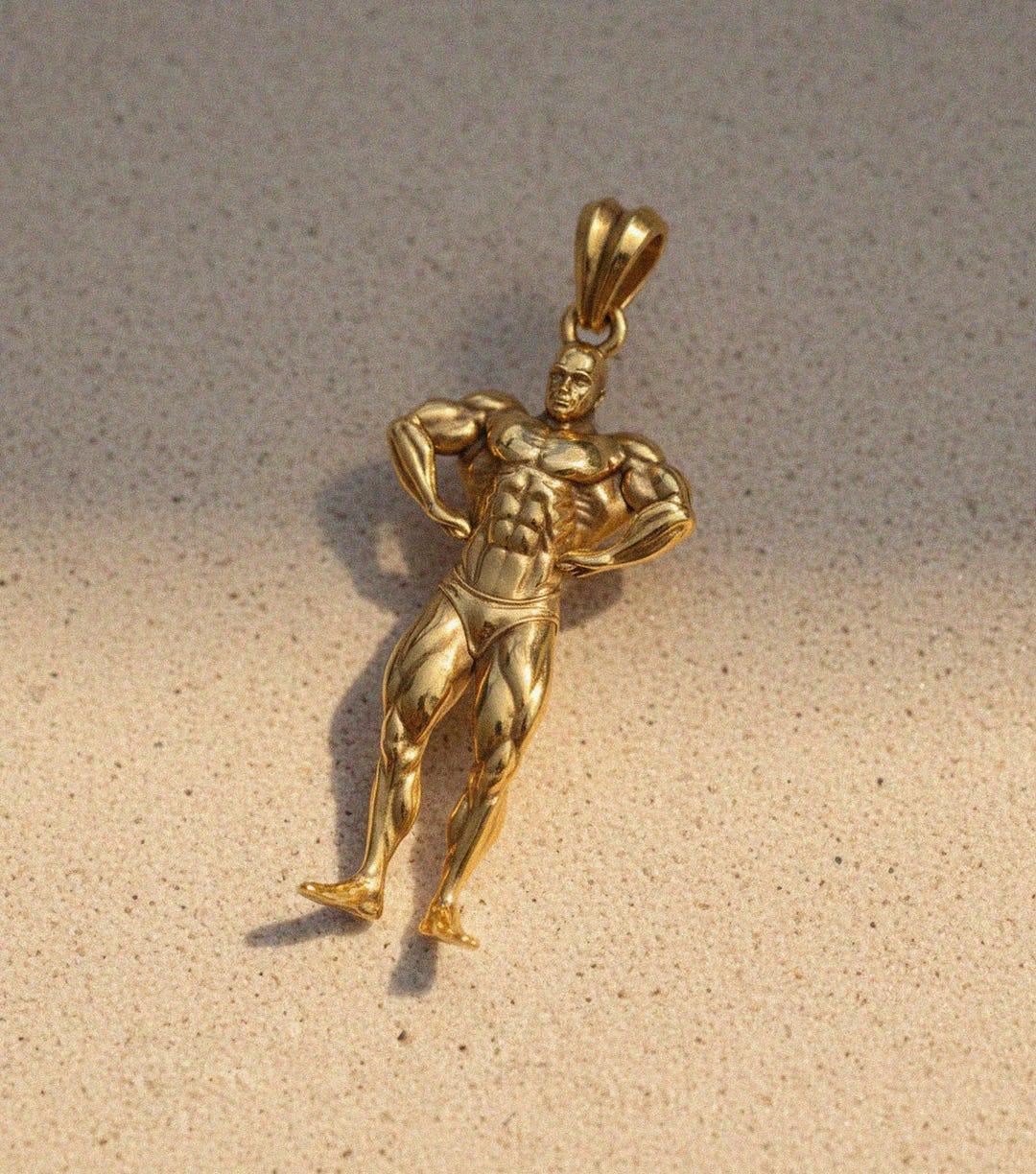 Sterling Silver Bodybuilder Pendant, Gym Fitness Necklace - Etsy