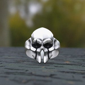 Spartan Helmet Ring | 925 Sterling Silver Warrior Ring | Gladiator Mask Statement Ring | Ancient Greek Jewelry | Men's Battle Ring