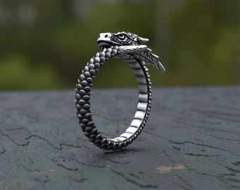Handcrafted 925 Sterling Silver | Dragon Head Ring | Mythical