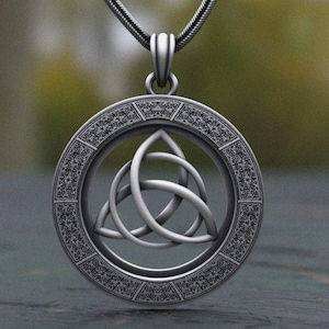 Celtic Trinity Knot Pendant 925 Silver | Handcrafted Triquetra Necklace | Sterling Silver Celtic Symbol Jewelry | Irish Spiritual Gift
