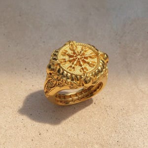Helm of Awe Ring: Norse Viking Jewelry (Sterling Silver, Unisex)