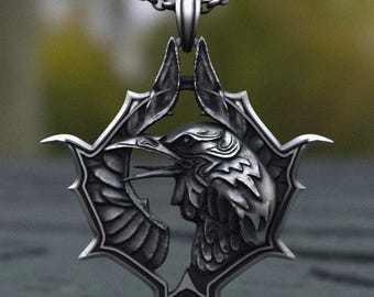 Sterling Silver Dragon Pendant Necklace: Gothic Mythical Jewelry