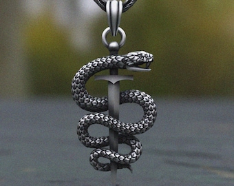 古代ギリシャ 医学の守護神 スネイク ペンダントトップ  アスクレピオス 古代ギリシャ 医学の守護神 スネイク ペンダントトップ