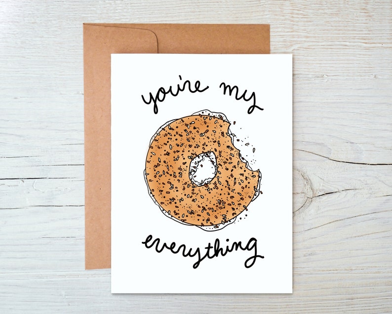 Everything Bagel Valentines Day Card  Youre My Everything image 1