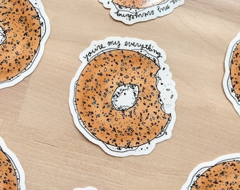 Everything Bagel Vinyl Sticker