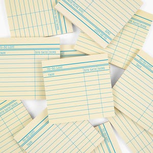 May include: A set of yellow to-do list sticky notes with blue lines and the words "To-Do List", "Task", and "Due Date Done" printed on them.