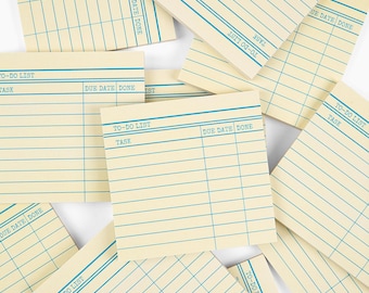 May include: A set of yellow to-do list sticky notes with blue lines and the words "To-Do List", "Task", and "Due Date Done" printed on them.