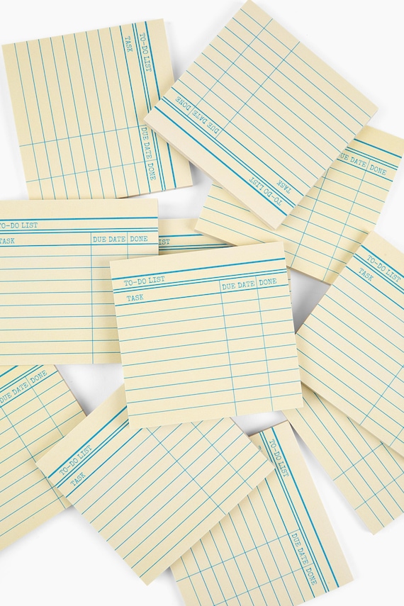 Library Card Post-It ® Notes Sticky Notes - Yellow