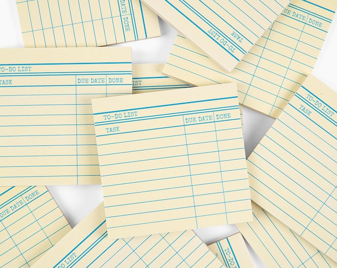 Sticky Note Card Library Card Post-it ® Notes Sticky Notes - Yellow - Etsy