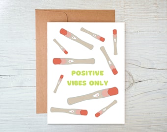 IVF Card - Positive Vibes Only Transfer Day Card