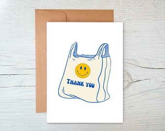 Funny Thank You Card - Retro 90s Nostalgia Take Out Bag