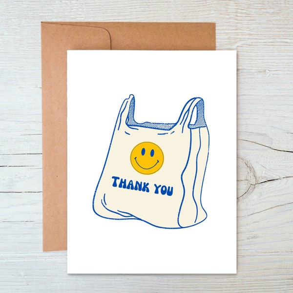 Funny Thank You Card - Retro 90s Nostalgia Take Out Bag