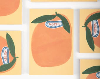 Wonky Orange Grocery Sticker Notepad