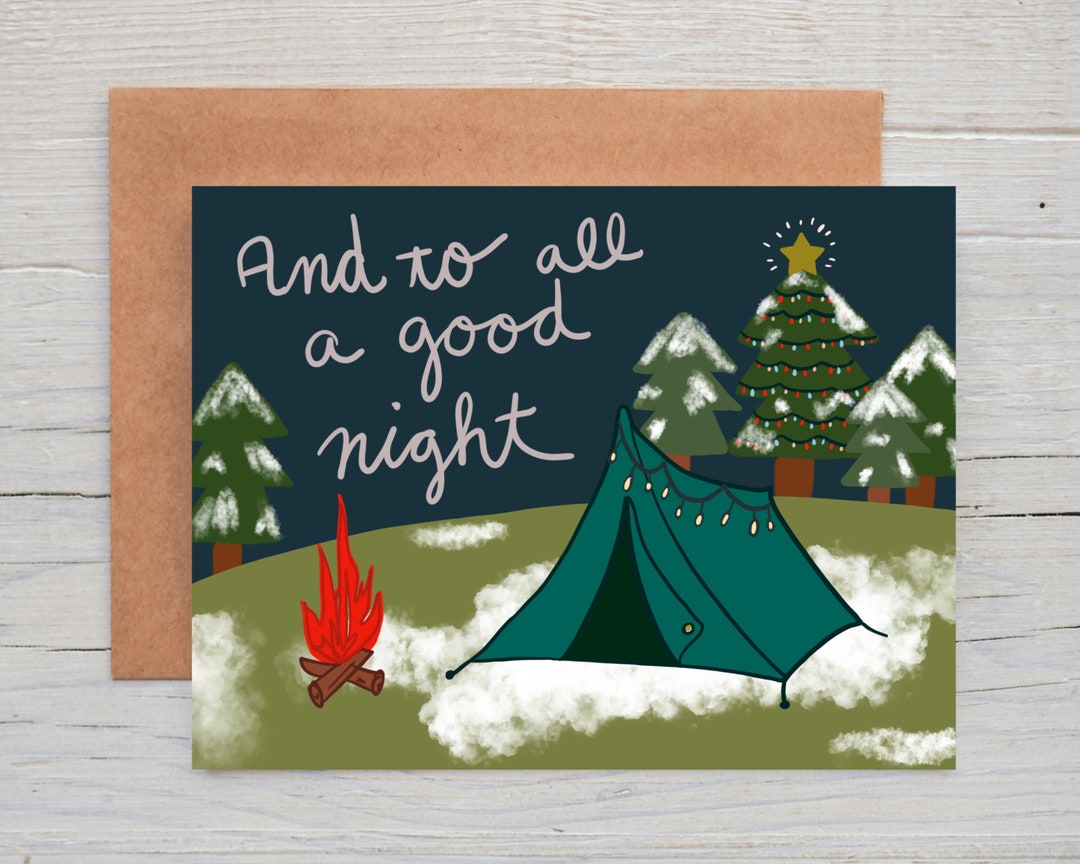 Camping Adventure Holiday Card and to All A Good Night - Etsy