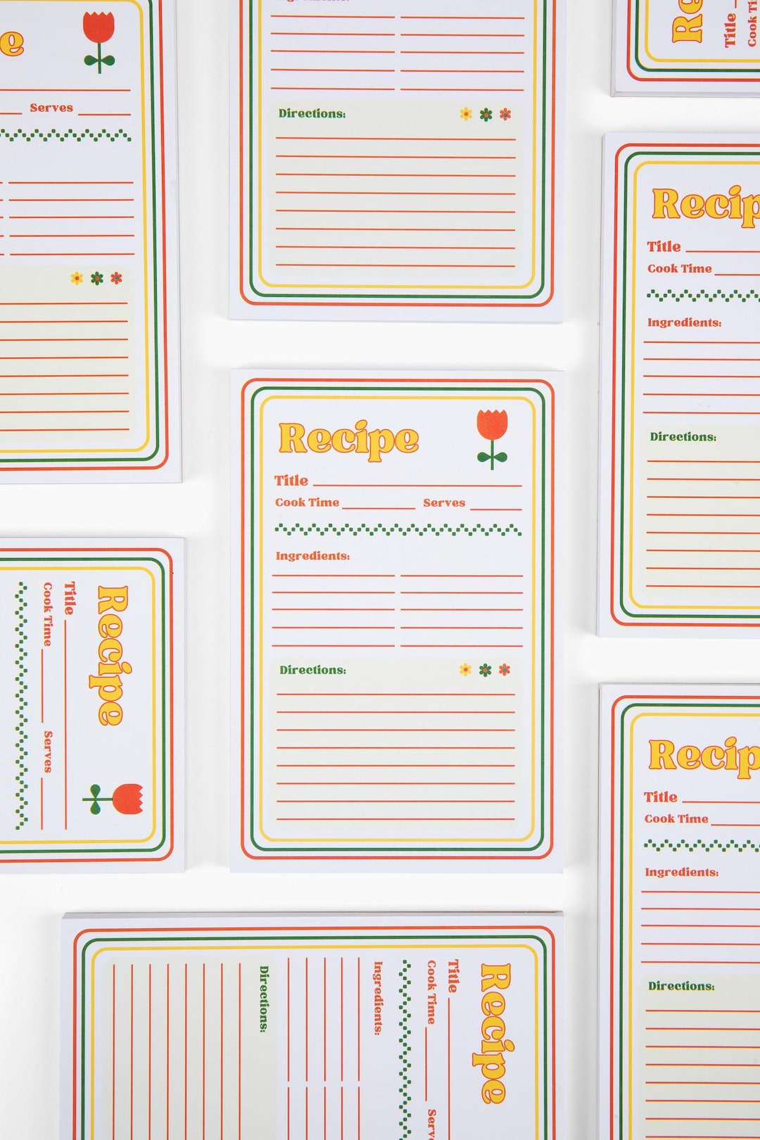 70s Recipe Notepad- 4x6 - Etsy