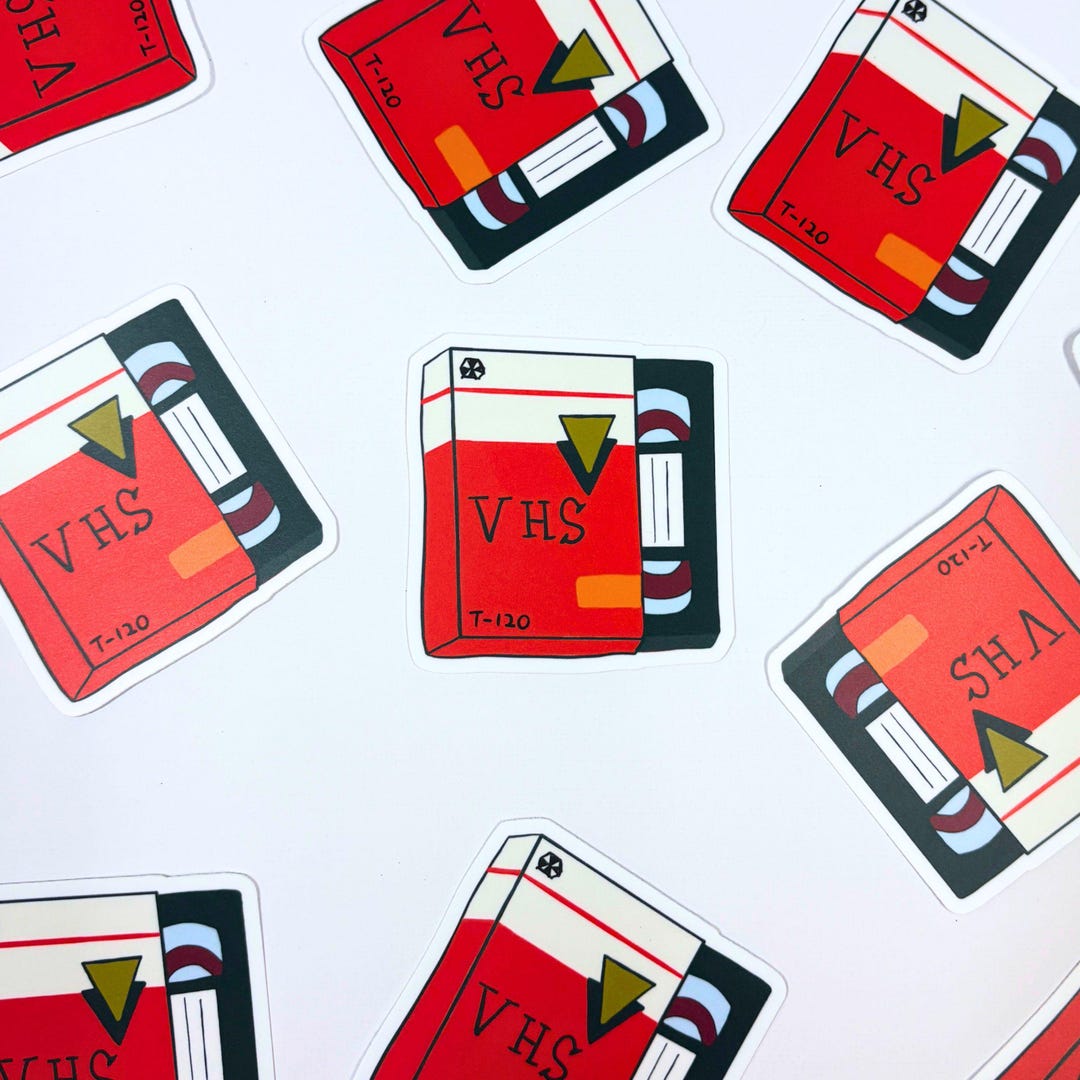 Vhs Sticker Vintage VHS Matte Vinyl Sticker - Etsy
