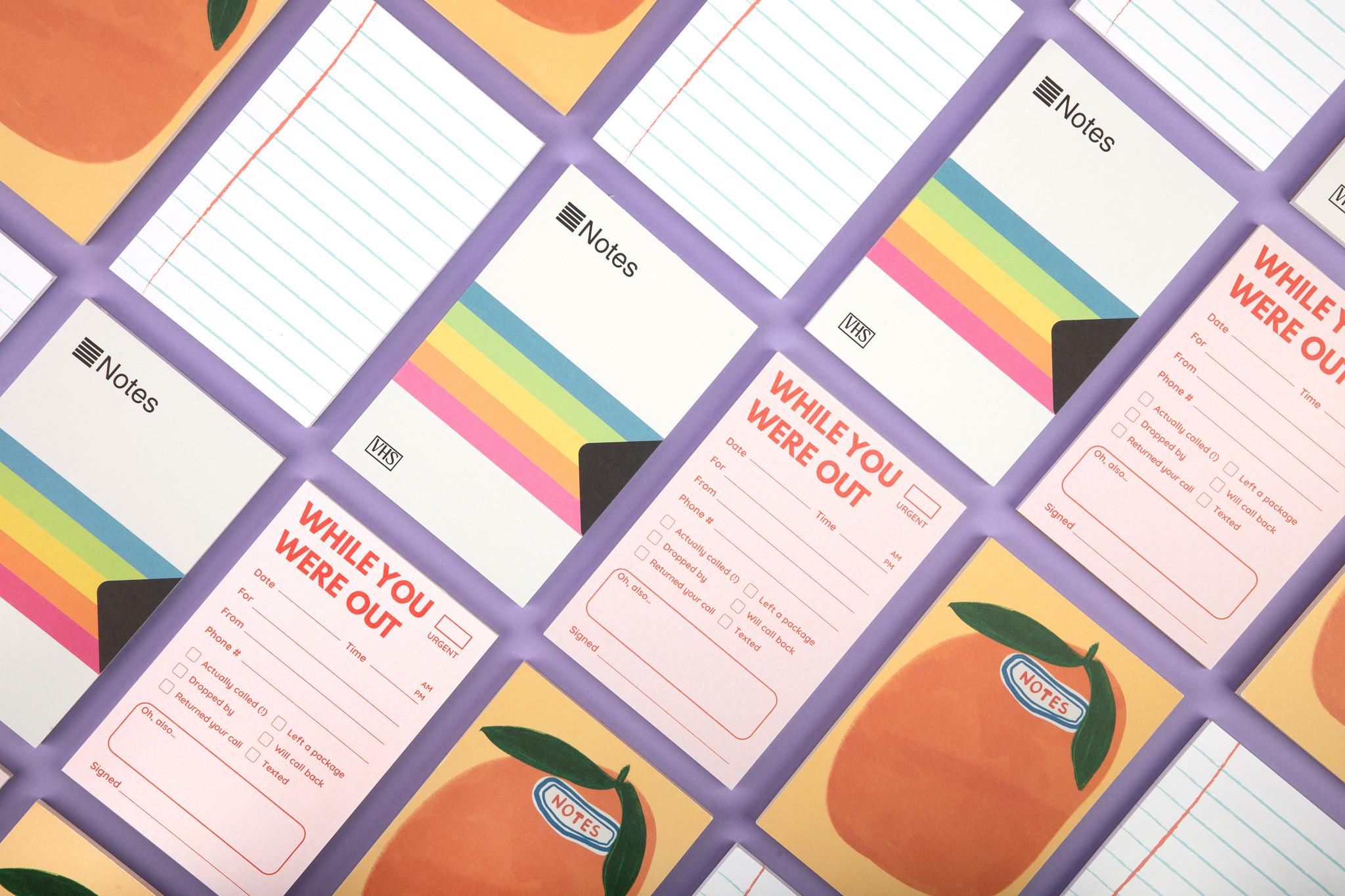 Ctsc Sticker Wonky Orange Grocery Sticker Notepad - Etsy