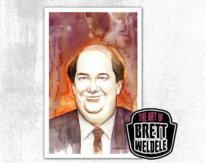 KEVIN - watercolor art print -  pop culture painting- pop culture art - signed - 11x17  - fans of The Office