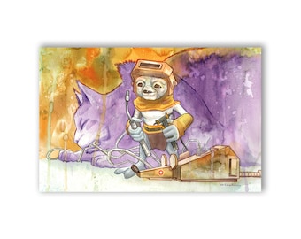 Babu Frik - premium watercolor art print  - 11x17 - signed