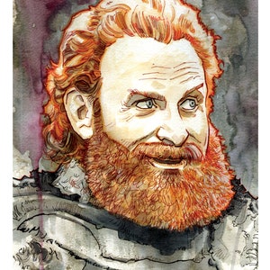 TORMUND watercolor art print movie poster pop culture painting pop culture art fans of Game of Thrones 11x17 signed image 2