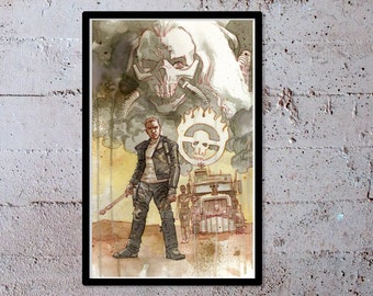 MAD MAX: fury road - watercolor art print - fanart- pop culture painting- pop culture art- nerd decor - 11x17 - unframed