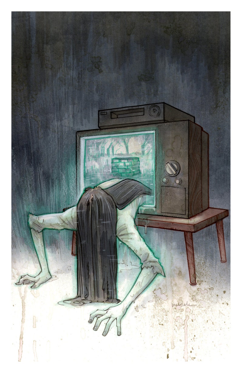 THE RING Watercolor Art Print Horror Movie Poster Pop - Etsy