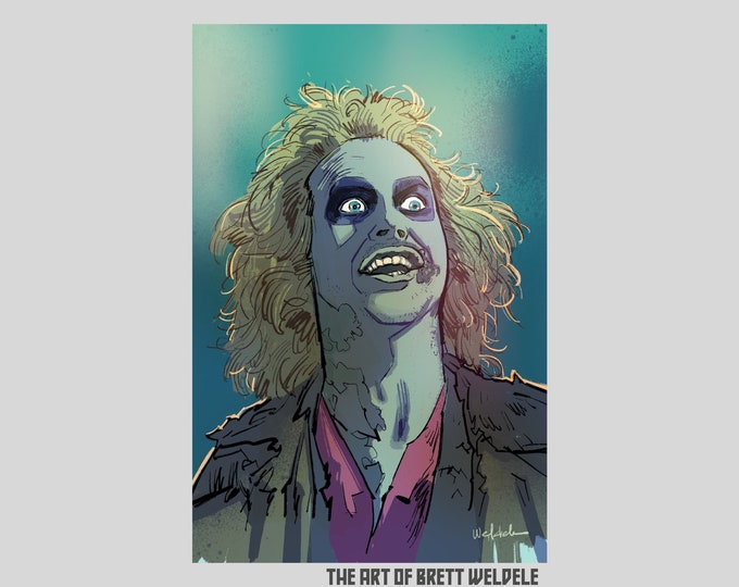 Beetlejuice - art print - movie poster - signed - 11x17 -