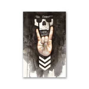 BULLET CLUB -  too sweet - premium watercolor art print -  aew, njpw - 11x17 - signed -