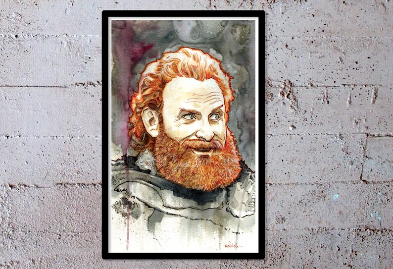 TORMUND watercolor art print movie poster pop culture painting pop culture art fans of Game of Thrones 11x17 signed image 4